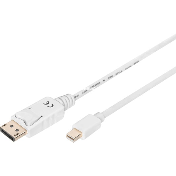 (€ 1,85 / 1 m) Digitus mini-DisplayPort > DisplayPort Anschlusskabel, Full HD 1080p - Digitus