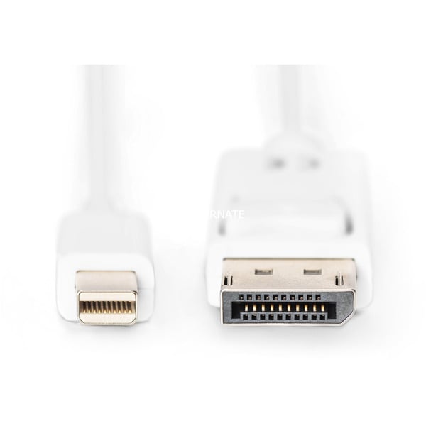 (€ 1,85 / 1 m) Digitus mini-DisplayPort > DisplayPort Anschlusskabel, Full HD 1080p - Digitus - vue 2