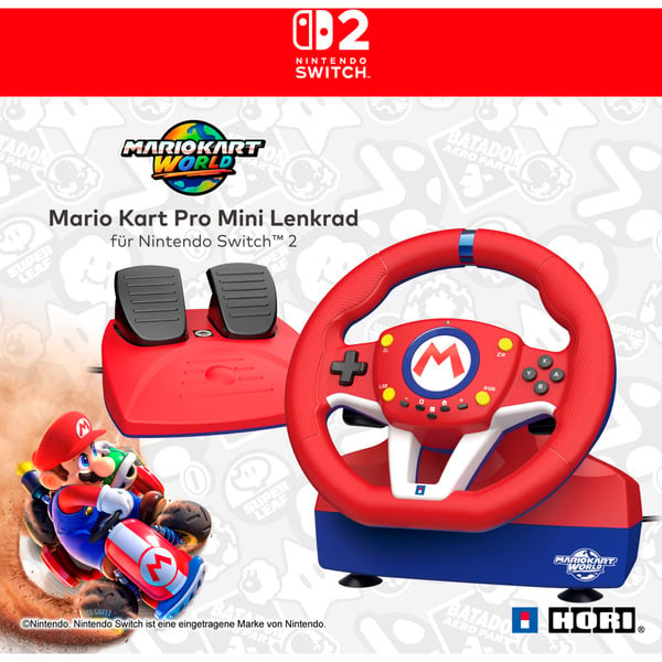 HORI Mario Kart Racing Wheel Pro Mini, Simulatoren-Set - HORI - vue 6
