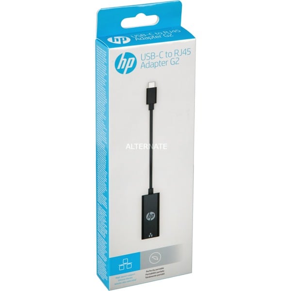 HP USB Adapter, USB-C Stecker > RJ-45 Buchse - HP - vue 4