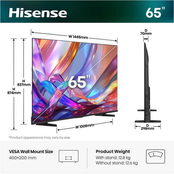Hisense 65E7S Hi-QLED-Fernseher - Hisense - vue 4