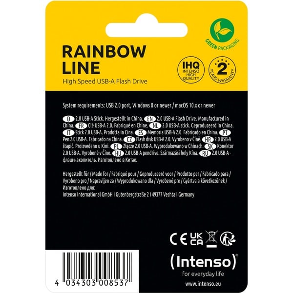 Intenso Rainbow Line 8 GB, USB-Stick - Intenso - vue 4