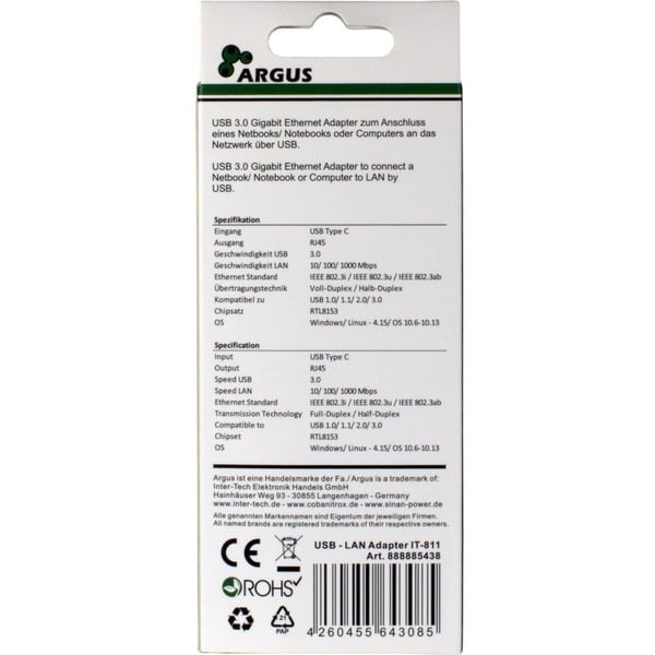 Inter-Tech Argus IT-811, adaptateur réseau - Inter-Tech - vue 4