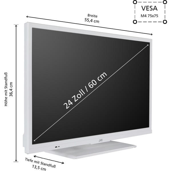 JVC LT-24VH5455W, LED-Fernseher - JVC - vue 2