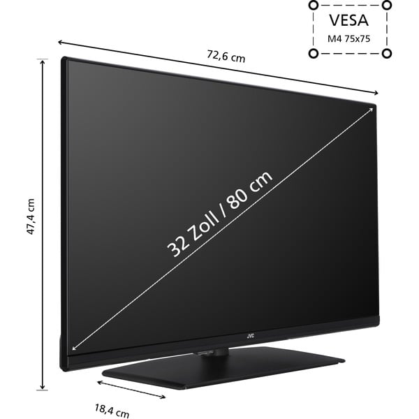 JVC LT-32VH4455, LED-Fernseher - JVC - vue 3