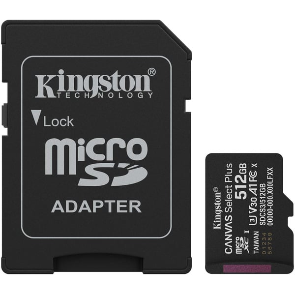 Kingston Canvas Select Plus 512 GB MicroSDXC, Speicherkarte - Kingston