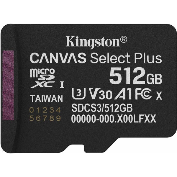 Kingston Canvas Select Plus 512 GB MicroSDXC, Speicherkarte - Kingston