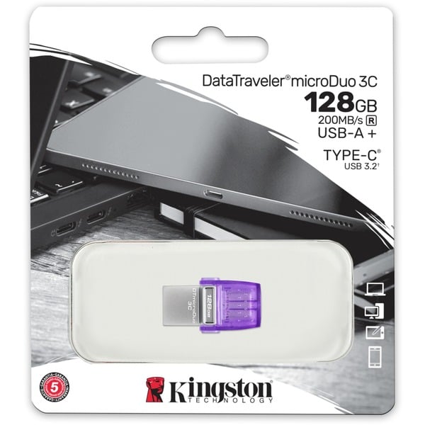 Kingston DataTraveler microDuo 3C 128 GB, USB-Stick - Kingston - vue 5