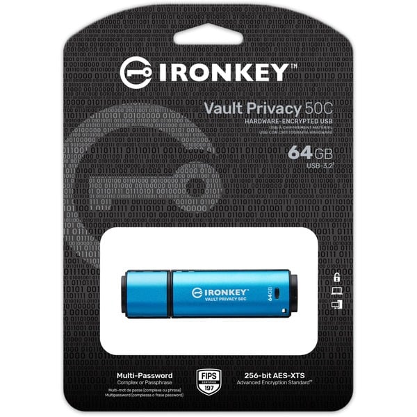 Kingston IronKey Vault Privacy 50 64 GB, USB-Stick - Kingston - vue 10