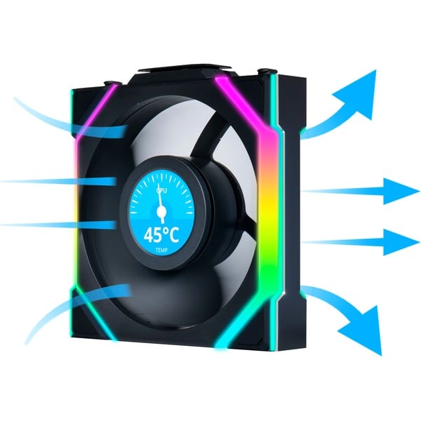 Lian Li UNI FAN SL120 LCD Wireless, Gehäuselüfter - Lian Li - vue 8