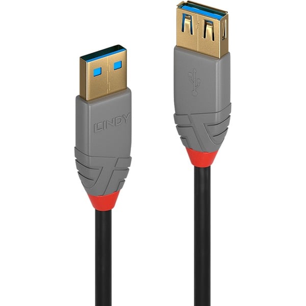 Lindy USB 3.2 Gen 1 Verlängerungskabel Anthra Line, USB-A Stecker > USB-A Buchse - Lindy