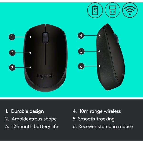 Logitech B170 Wireless, souris - Logitech - vue 7