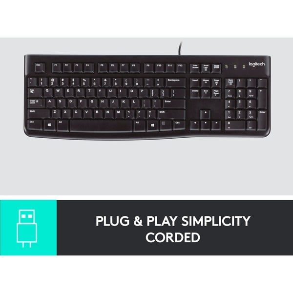 Logitech Keyboard K120, clavier - Logitech - vue 4