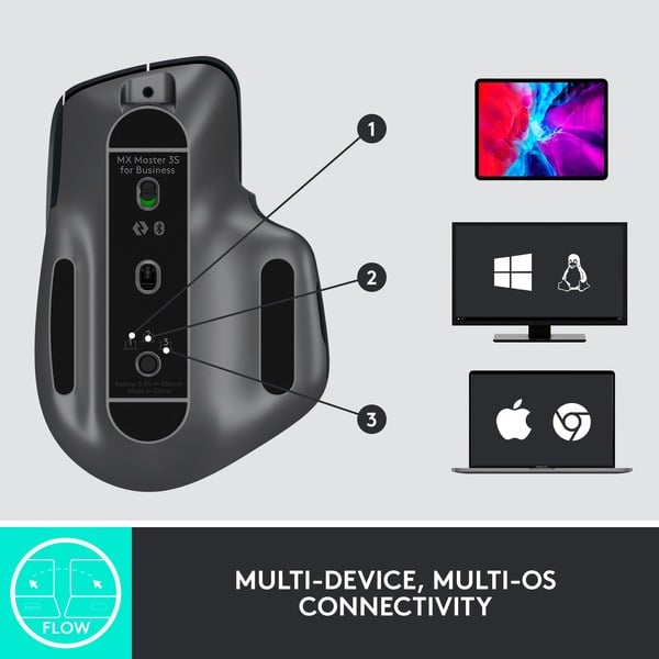 Logitech MX Master 3S for Business, souris - Logitech - vue 8