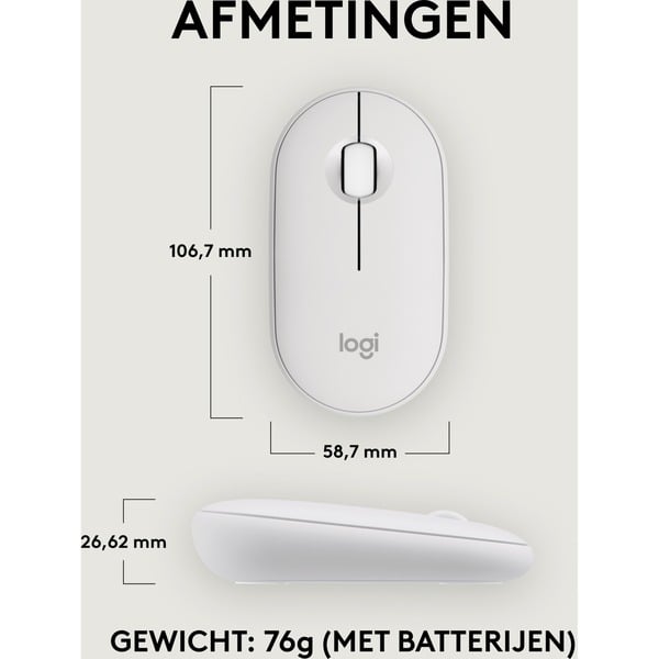Logitech Pebble Mouse 2 M350s, souris - Logitech - vue 8