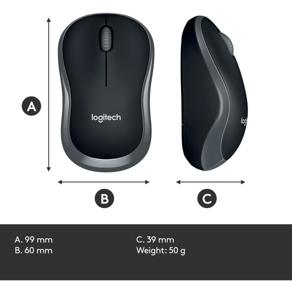 Logitech Wireless Mouse M185, souris - Logitech - vue 10