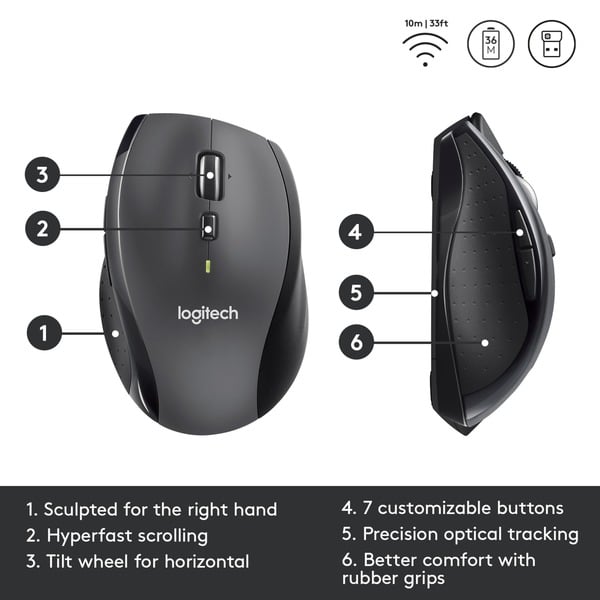 Logitech Wireless Mouse M705, souris - Logitech - vue 6