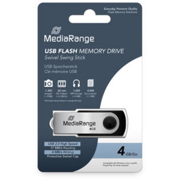 MediaRange USB 2.0 4GB, USB-Stick - MediaRange - vue 3