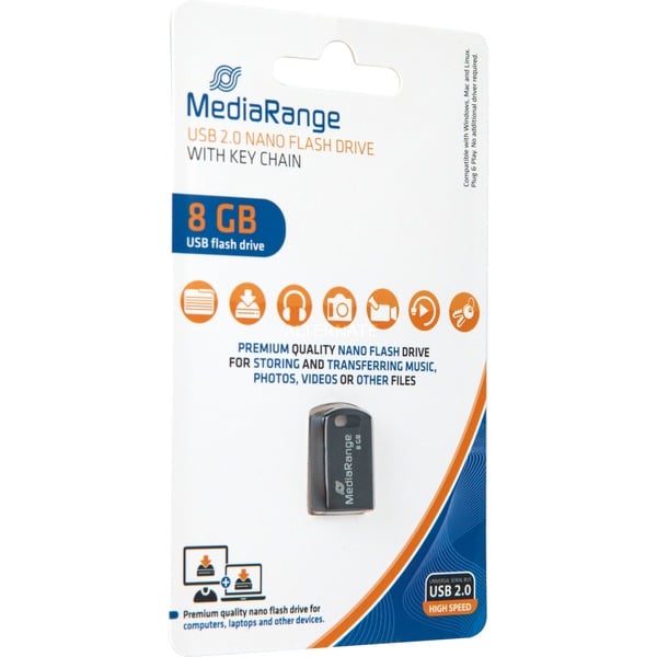 MediaRange USB Nano 8 GB, USB-Stick - MediaRange