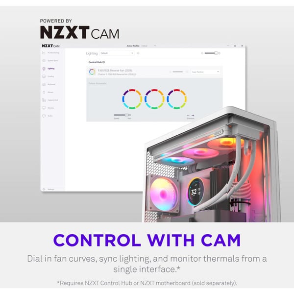 NZXT F120 RGB, Gehäuselüfter - NZXT - vue 7