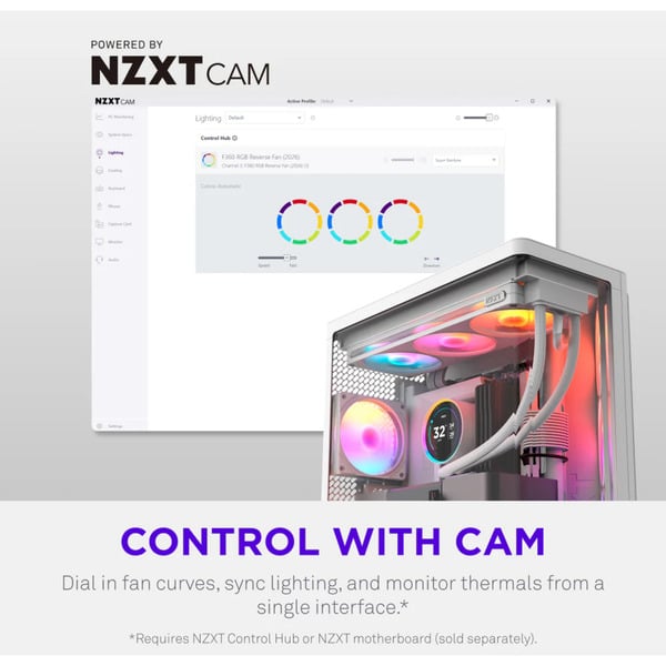 NZXT F420 RGB, Gehäuselüfter - NZXT - vue 9