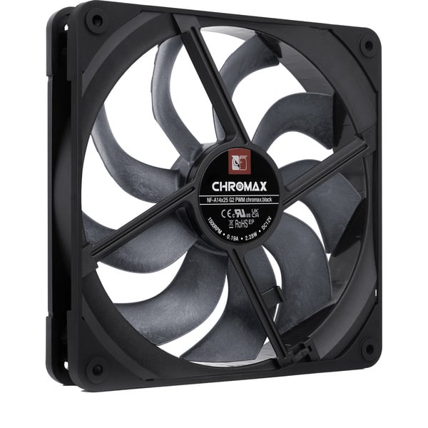 Noctua NF-A14x25 G2 PWM chromax.black, Gehäuselüfter - Noctua