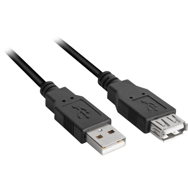 (€ 2,10 / 1 m) Sharkoon USB 2.0 Verlängerungskabel, USB-A Stecker > USB-A Buchse - Sharkoon
