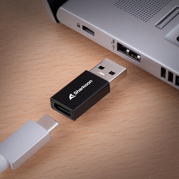 Sharkoon USB 3.2 Gen 1 Adapter OfficePal, USB-A > USB-C / USB-C > USB-A - Sharkoon - vue 3