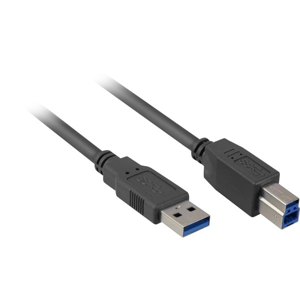 Sharkoon USB 3.2 Gen 1 câble, USB-A Stecker > USB-B Stecker - Sharkoon