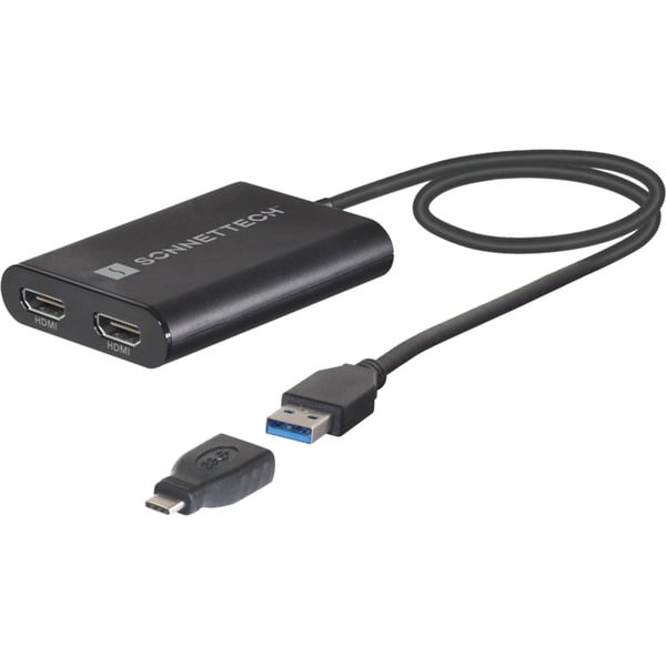 Sonnet USB DisplayLink Adapter, USB-A Stecker > Dual 4K HDMI - Sonnet