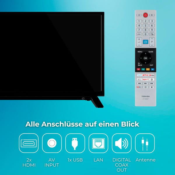 Toshiba 24WV2F63DAZ, LED-Fernseher - Toshiba - vue 4