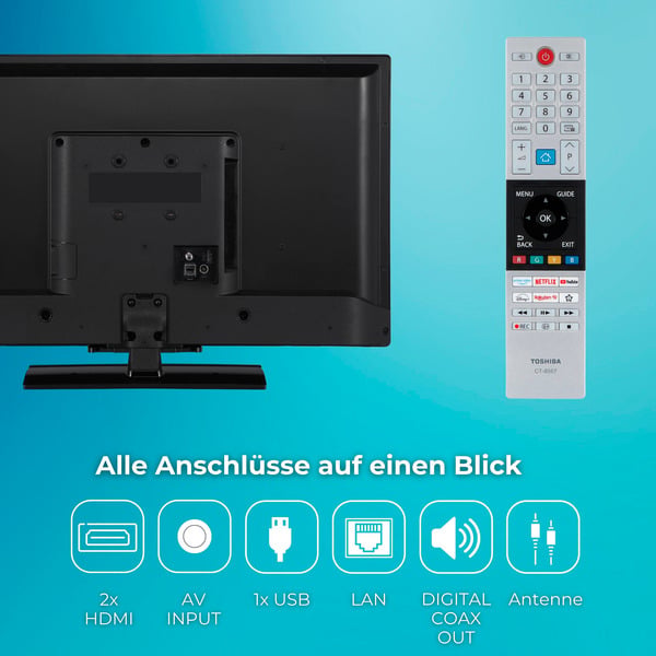 Toshiba 32LV3E63DA, LED-Fernseher - Toshiba - vue 4