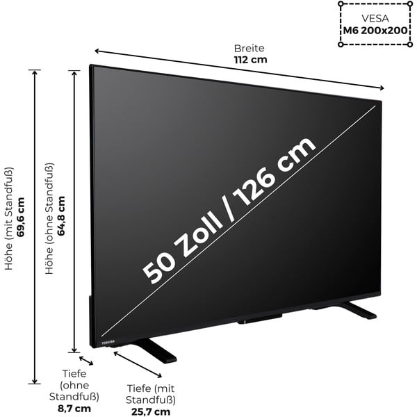 Toshiba 50UV2363DA, LED-Fernseher - Toshiba - vue 3