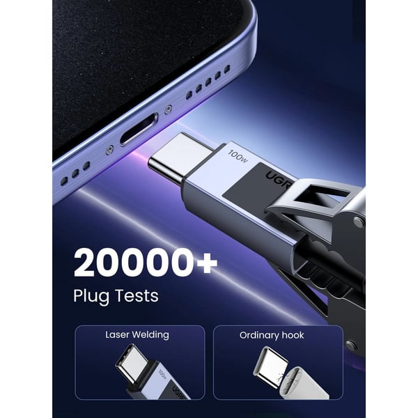 (€ 3,08 / 1 m) UGREEN 100W PD 3.0 USB-C auf USB-C Schnellcâble de charge - UGREEN - vue 5
