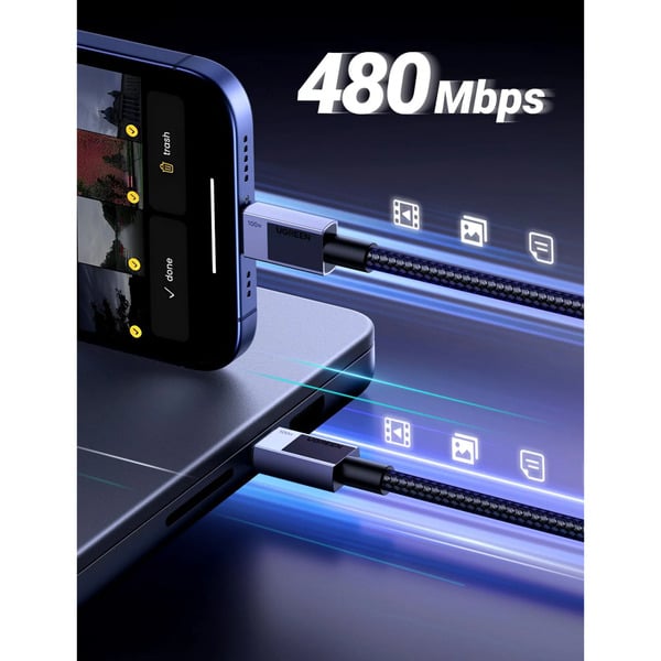 (€ 3,08 / 1 m) UGREEN 100W PD 3.0 USB-C auf USB-C Schnellcâble de charge - UGREEN - vue 6