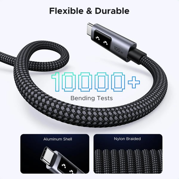 (€ 9,91 / 1 m) UGREEN Uno USB-C auf USB-C câble (100W) - UGREEN - vue 5