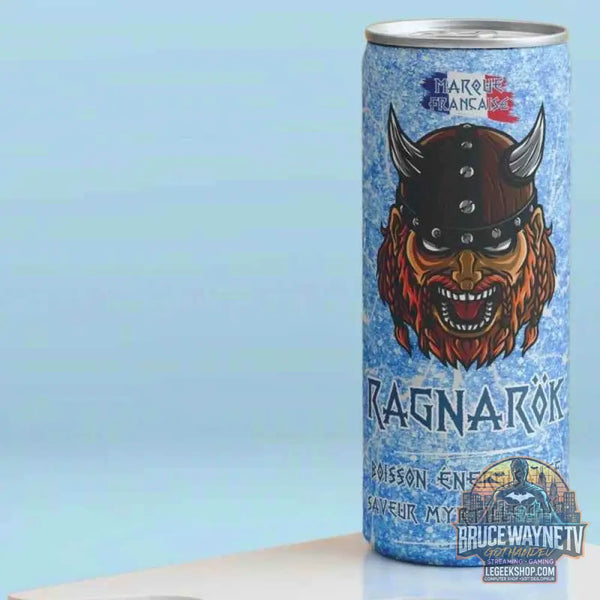 Ragnarök Energy Drink Saveur Myrtille/Cassis - Pack de 24 Canettes et à l'Unité - Legeekshop