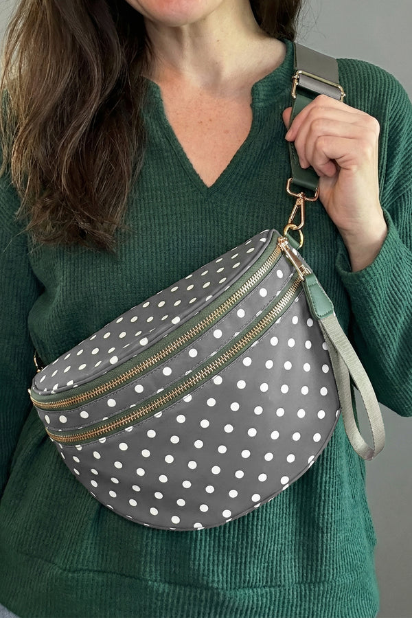 Pièce mode femme pois, zip — vert