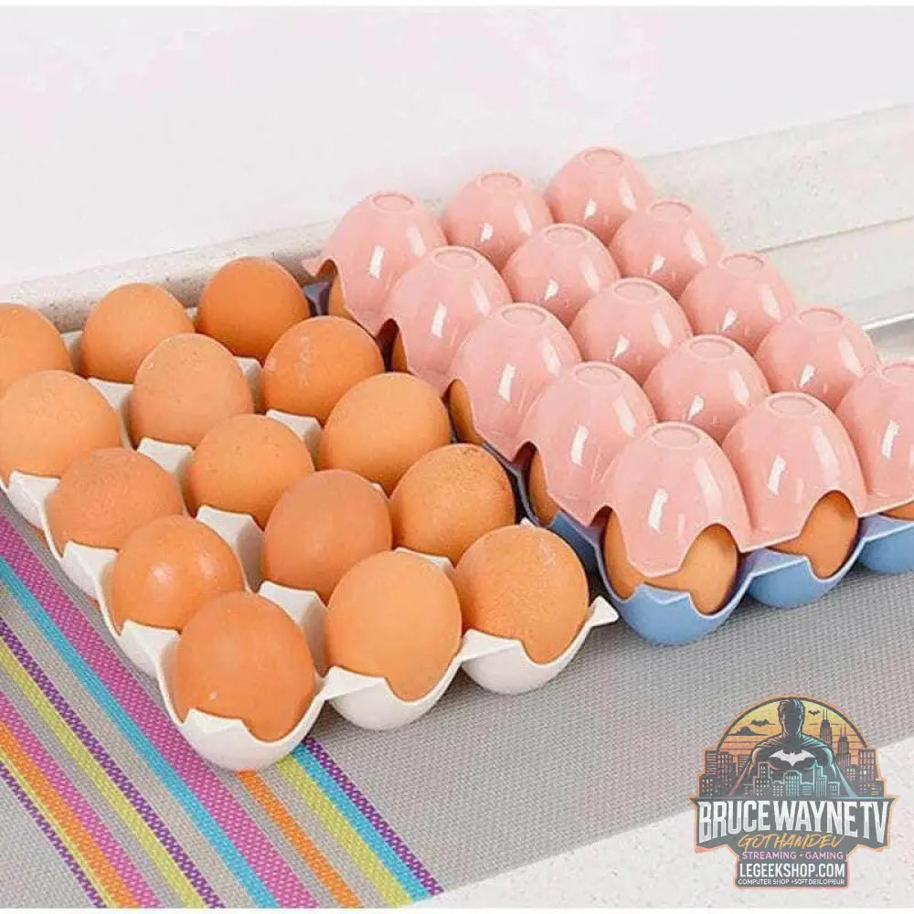 🥚 Boîte de Rangement d'Œufs Coulissante à 3 Couches – Style Échelle | Grande Capacité Réfrigérateur - Legeekshop