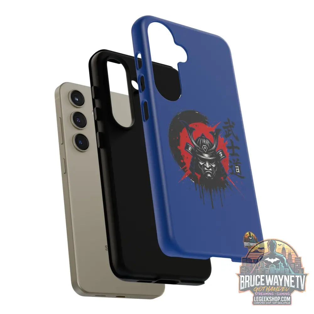 📱 samurai phone case Bleue foncé – coque renforcée Pixel & Galaxy 📱 - Phone Case