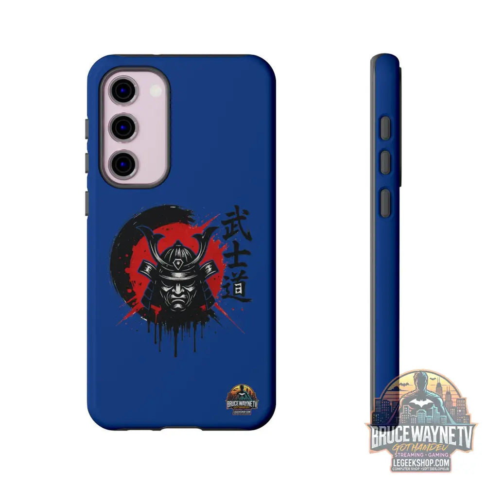 📱 samurai phone case Bleue foncé – coque renforcée Pixel & Galaxy 📱 - Samsung Galaxy S23 Plus / Glossy - Phone Case