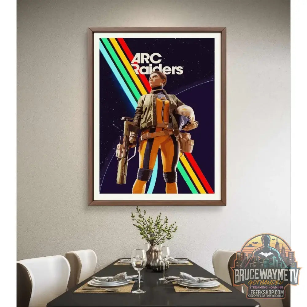 Affiche Arc Raiders Pixel Art Rétro Toile Imprimée Déco Gaming - Affiche Toile