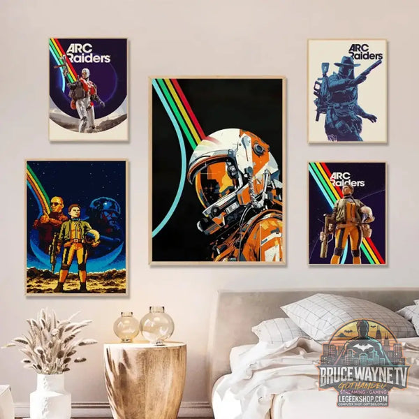 Affiche Arc Raiders Pixel Art Rétro Toile Imprimée Déco Gaming - Affiche Toile