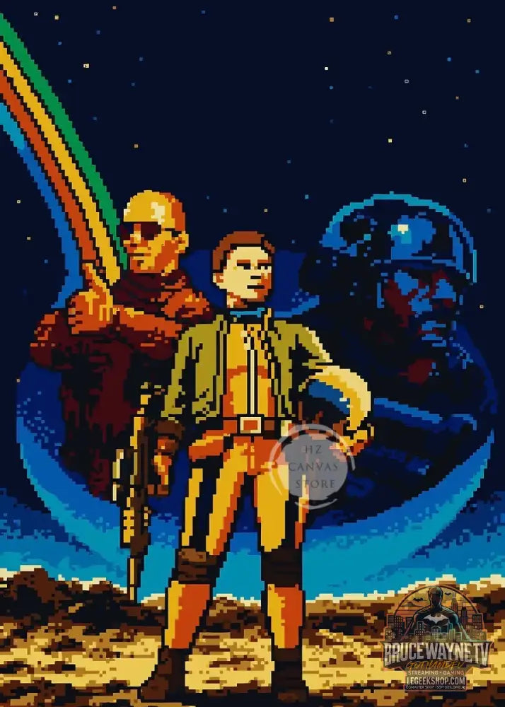 Affiche Arc Raiders Pixel Art Rétro Toile Imprimée Déco Gaming - wg290-2 / 50X70cm Sans Cadre - Affiche Toile