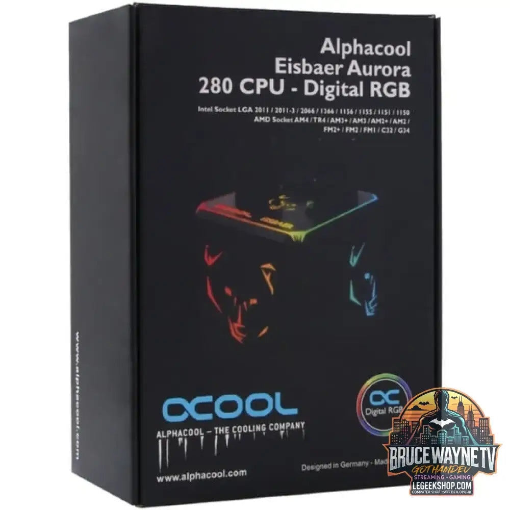 Alphacool Eisbaer Aurora 280 CPU - Digital RGB 280mm, Wasserkühlung schwarz - Alphacool - vue 9
