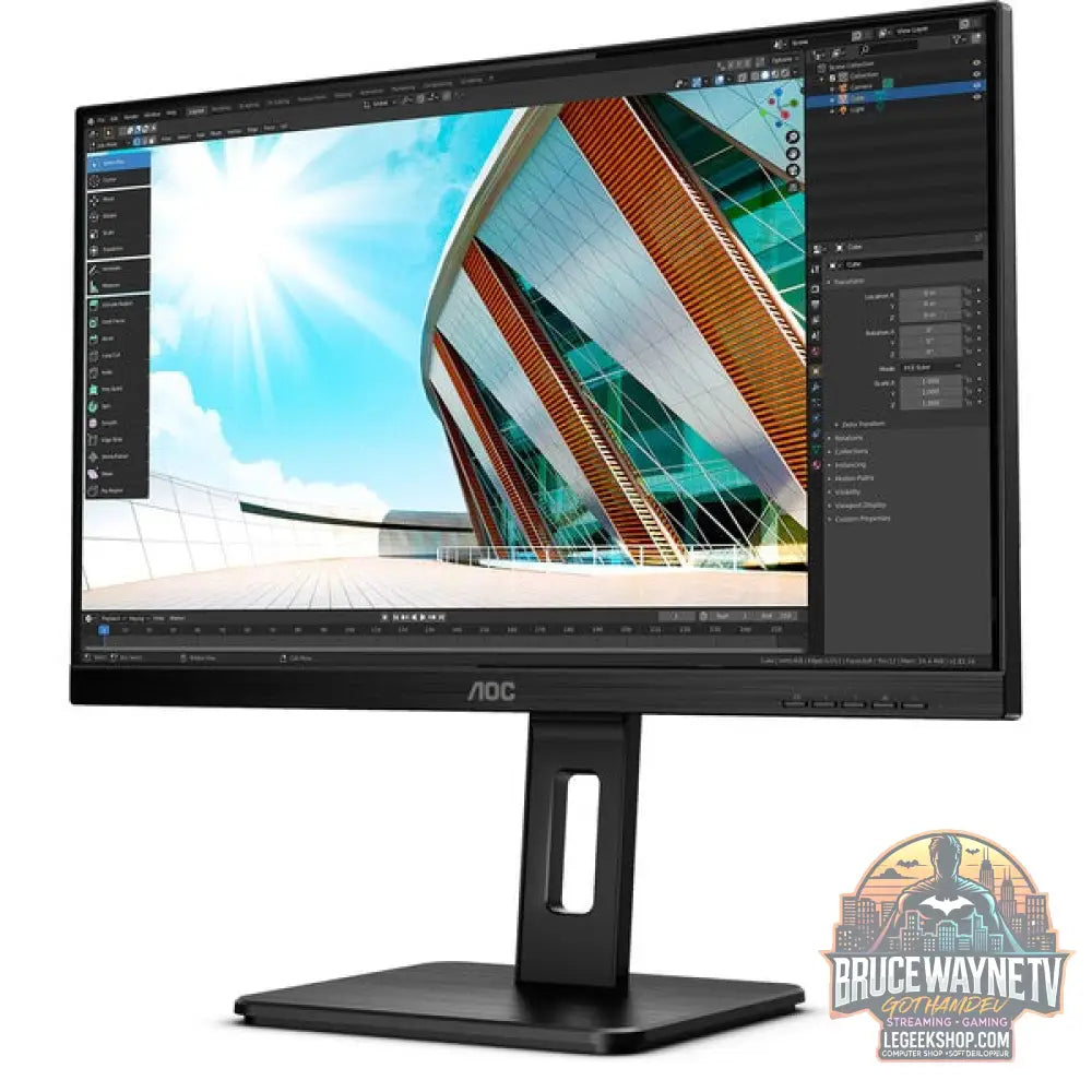 AOC Q24P2Q 24" QHD/WQHD IPS 75 Hz - AOC - vue 3