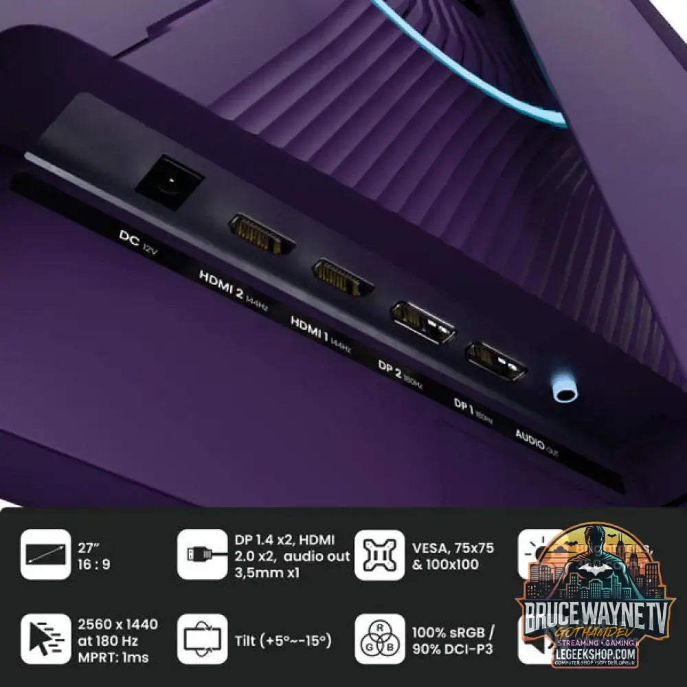 Arozzi Nova 27T2K180 27" QHD/WQHD IPS 180 Hz - Arozzi - vue 4