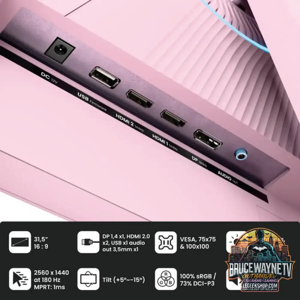 Arozzi Nova 32T2K180 31,5" QHD/WQHD IPS 180 Hz - Arozzi - vue 4