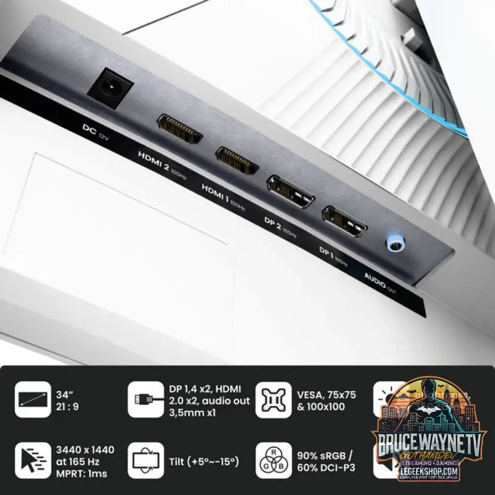 Arozzi Nova 34T2K165 34" QHD/WQHD VA 165 Hz - Arozzi - vue 4