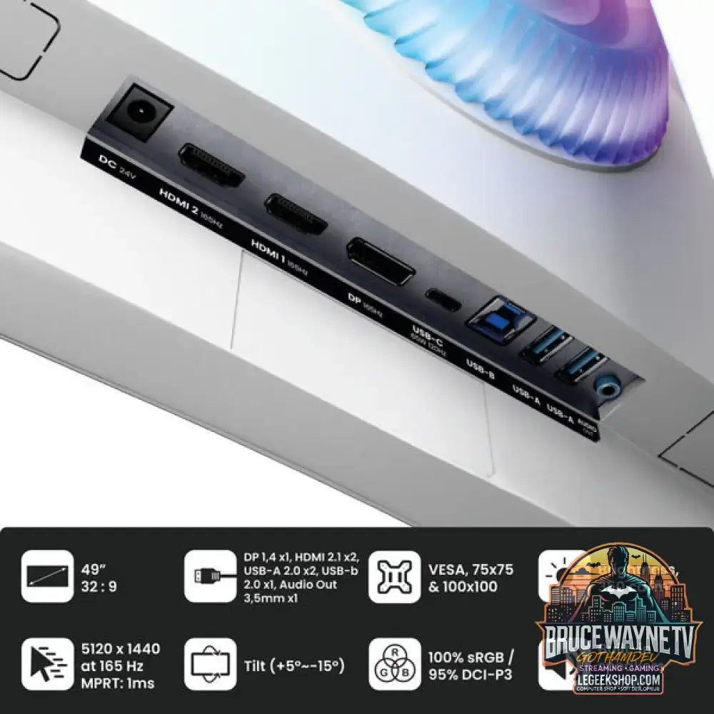 Arozzi Nova 49TUW165 49" QHD/WQHD VA 165 Hz - Arozzi - vue 4
